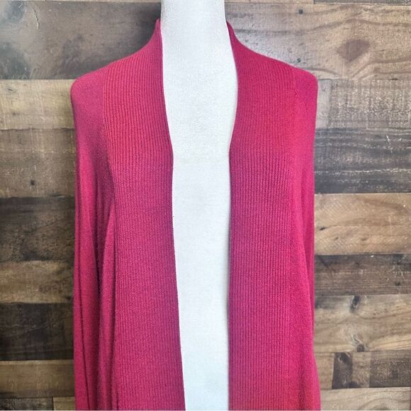 Eileen Fisher Long Sleeve Knit Open Cardigan Pink Size Medium - Picture 3 of 10